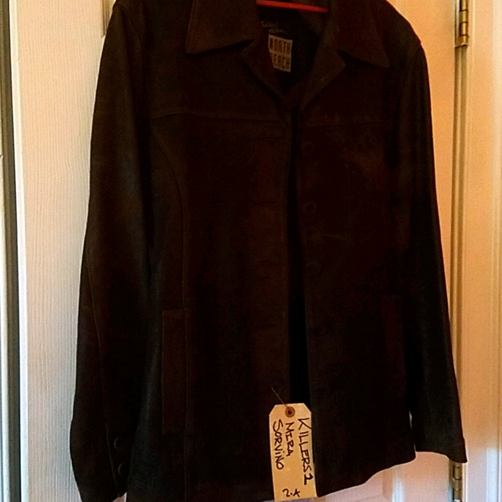 Dark brown leather jacket